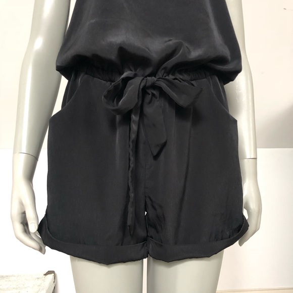 J-Crew Black romper with tie waist - Picture 5 of 8